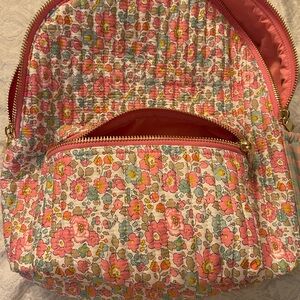 Floral Pink Quilted Women's Backpack